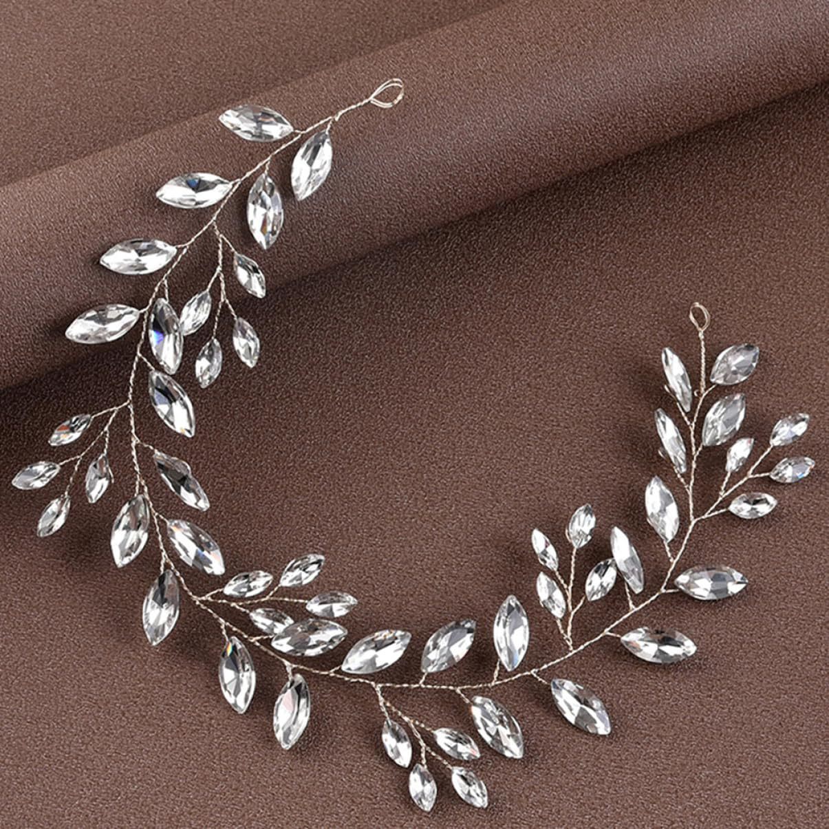 Horse Eye Silver Flexible Chain Headband Headwear Wedding