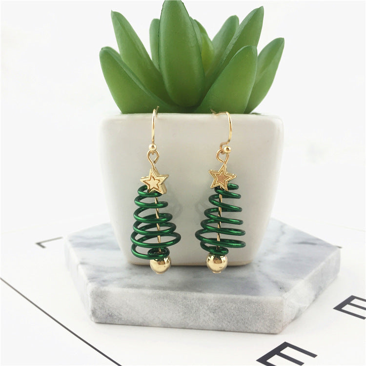 Christmas Earrings Tree Star DIY Handmade Earrings