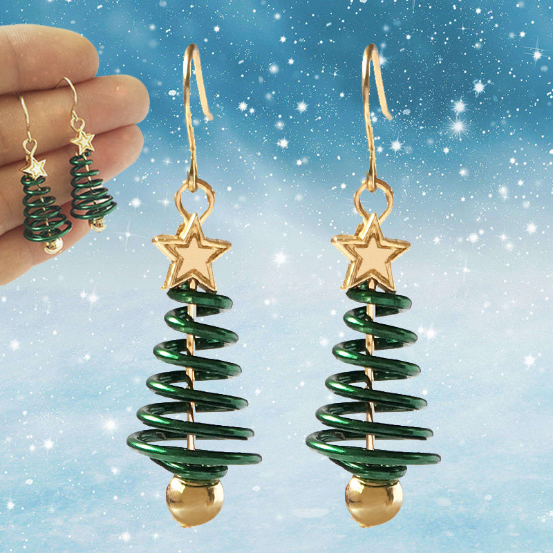 Christmas Earrings Tree Star DIY Handmade Earrings