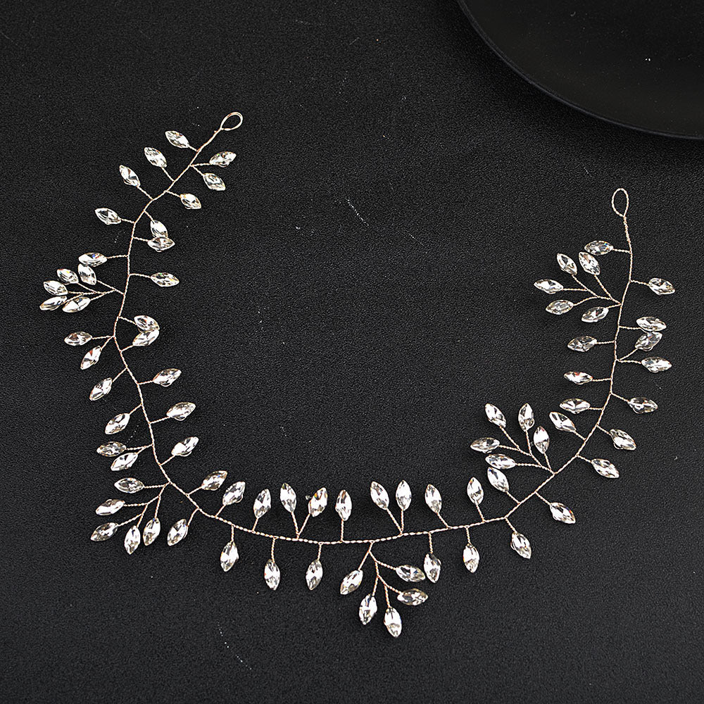 Horse Eye Silver Flexible Chain Headband Headwear Wedding