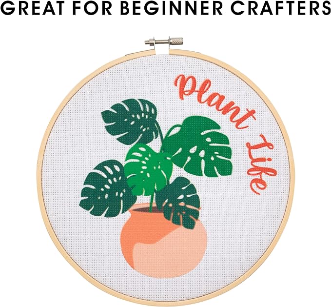 Plant Life Crosstitch Kit | Embroidery Crafts Tool Set